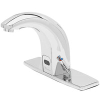 T&S EC-3142-8DP ChekPoint Deck Mounted Hands-Free Sensor Faucet with 5" Rigid Cast Nozzle and 2.2 GPM Vandal Resistant Aerator