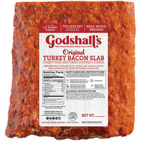 Godshall's Slab 5.75 lb. Turkey Bacon - 8/Case