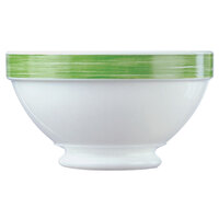 Arcoroc 54700 Opal Brush Green 17.25 oz. Stackable Footed Bowl by Arc Cardinal - 36/Case