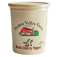 Pequea Valley Farm Amish-Made 100% Grass Fed Black Cherry Yogurt 32 oz. - 6/Case