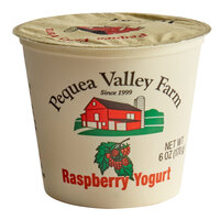 Pequea Valley Farm Amish-Made 100% Grass Fed Raspberry Yogurt 6 oz. - 6/Case