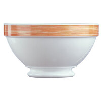 Arcoroc 54557 Opal Brush Orange 17.25 oz. Stackable Footed Bowl by Arc Cardinal - 36/Case