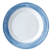 Arcoroc H3610 Opal Brush Blue Jean 23 oz. Soup Plate by Arc Cardinal - 24/Case