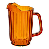 Choice 32 oz. Amber SAN Plastic Beverage Pitcher