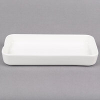 Arcoroc L9562 Mekkano 2 3/4 inch x 5 7/8 inch White Porcelain Rectangular Serving Plate by Arc Cardinal - 24/Case