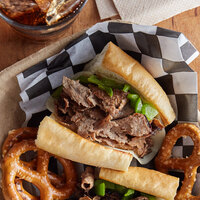 B&M Philly Steaks 4 oz. Chunked and Formed Choice Beef Sandwich Slices - 10 lb.