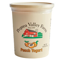 Pequea Valley Farm Amish-Made 100% Grass Fed Peach Yogurt 32 oz. - 6/Case