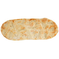 Fontanini 4 1/2 inch x 12 inch Oval Par-Baked Flatbread Pizza Crust - 60/Case