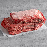 B&M Philly Steaks Bulk Chunked and Formed Sirloin Steak Sandwich Slices - 10 lb.