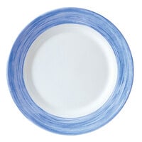 Arcoroc H3608 Opal Brush Blue Jean 7 1/2 inch Side Plate by Arc Cardinal - 24/Case