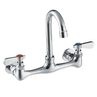Regency Wall Mount Faucet with 8 inch Gooseneck Spout and 8 inch Centers