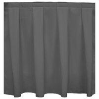 Snap Drape 5462GC29B3-512 Marquis 21' 6 inch x 29 inch Charcoal Box Pleat Table Skirt - with Velcro Clips