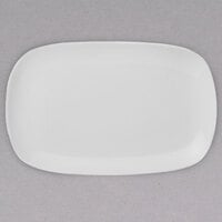 Arcoroc FJ831 Capitale 13 1/4" x 8 3/8" White Porcelain Squared Coupe Platter by Arc Cardinal - 12/Case