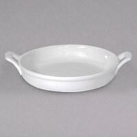 Arcoroc FJ779 Capitale 9.5 oz. White Porcelain Casserole Dish with Handles by Arc Cardinal - 24/Case