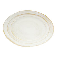 Elite Global Solutions M1318OVST-OWD Della Terra Melamine Stoneware 18" x 13" Off White Irregular Oval Serving Dish