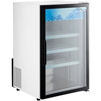 Avantco CRM-7-HC White Countertop Display Refrigerator with Swing Door - 4.1 Cu. Ft.