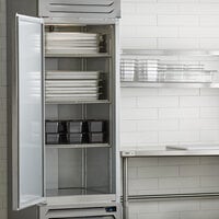 Beverage-Air RB23HC-1S-18 Vista Series 27 inch Bottom Mounted Left Hinged Solid Door Reach-In Refrigerator with LED Lighting