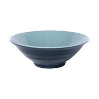 Elite Global Solutions D1010RR-ABY/LAP Durango 1.72 Qt. Abyss and Lapis Round Two-Tone Melamine Bowl - 6/Case