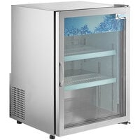 Avantco CRM-5-HC Stainless Steel Countertop Display Refrigerator with Swing Door - 3.9 Cu. Ft.