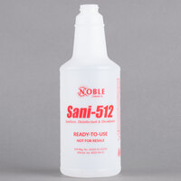 32 oz. Labeled Bottle for Noble Chemical Sani-512 Food Surface Sanitizer (IMP 5032WG)