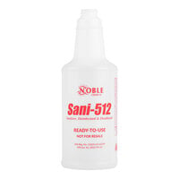 32 oz. Labeled Bottle for Noble Chemical Sani-512 Food Surface Sanitizer