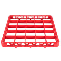 Carlisle RE25C05 OptiClean 25 Compartment Red Color-Coded Glass Rack Extender