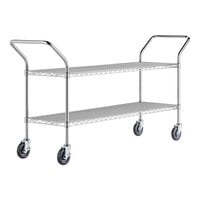 Regency 18" x 60" Two Shelf Chrome Heavy Duty Utility Cart