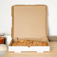 Choice 14 inch x 14 inch x 2 inch White Corrugated Plain Pizza Box - 50/Bundle