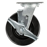 6 inch Swivel Plate Caster with Brake for Vulcan VC55 and VC44 Double Deck Convection Ovens