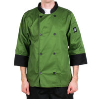Chef Revival Bronze Cool Crew Fresh J134 Unisex Mint Green Customizable Chef Jacket with 3/4 Sleeves - L
