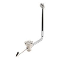 T&S B-3952-01-XS Rotary Waste Valve with Short Twist Handle and Overflow Tube - 3 1/2 inch Sink Opening
