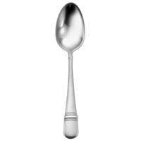 Oneida T045SDEF Satin Astragal 6 3/4 inch 18/10 Stainless Steel Extra Heavy Weight Oval Bowl Soup / Dessert Spoon - 12/Case