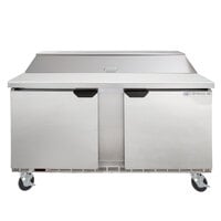 Beverage-Air SPE60HC-16-23 60 inch 2 Door ADA Height Refrigerated Sandwich Prep Table