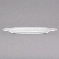 Chef & Sommelier FN063 Infinity 8 1/2 inch x 11 1/4 inch White Bone China Oval Platter by Arc Cardinal - 12/Case