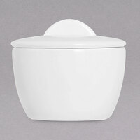 Chef & Sommelier FN016 Infinity 7.5 oz. White Bone China Sugar Bowl with Lid by Arc Cardinal - 12/Case