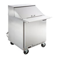 Beverage-Air SPE27HC-12M-B-24 27" 1 Door Mega Top Refrigerated Sandwich Prep Table with Left-Hinged Door