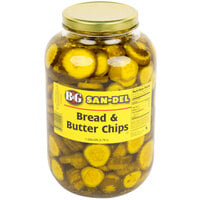 B&G 1 Gallon Sliced Bread and Butter Pickle Chips - 4/Case