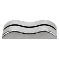 Tablecraft RCW41 3 7/8" Stainless Steel Wavy Card Holder