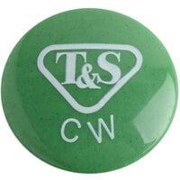 T&S 001191-45NS Green Cold Water Lab Index Button