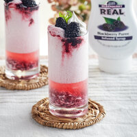 Real 16.9 fl. oz. Blackberry Puree Infused Syrup