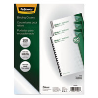 Fellowes 5204303 Crystals 8 1/2 inch x 11 inch Clear View Presentation Cover with Square Corners   - 200/Pack