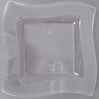 Fineline Wavetrends 109-CL 9 1/2 inch Clear Plastic Square Plate - 120/Case