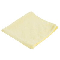 Rubbermaid 1820584 HYGEN Sanitizer Safe 16 inch x 16 inch Yellow Microfiber Cloth - 24/Pack