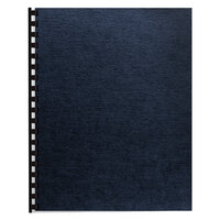 Fellowes 52098 8 1/2 inch x 11 inch Navy Linen Texture Binding System Cover   - 200/Pack