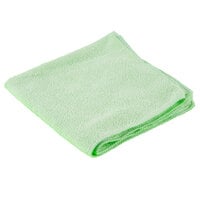 Rubbermaid 1820578 HYGEN Sanitizer Safe 12 inch x 12 inch Green Microfiber Cloth - 24/Pack