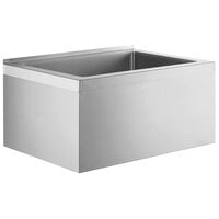 Regency 33 inch 16-Gauge Stainless Steel One Compartment Floor Mop Sink - 28 inch x 20 inch x 12 inch Bowl