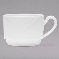 Arcoroc S0638 Horizon 8 oz. White Porcelain Stackable Coffee Cup by Arc Cardinal - 24/Case