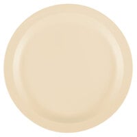 Cambro 9CWNR133 Camwear 9" Beige Polycarbonate Narrow Rim Plate - 48/Case