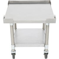 APW Wyott SSS-24C 16 Gauge Stainless Steel 24 inch x 24 inch Standard Duty Cookline Equipment Stand with Galvanized Undershelf and Casters