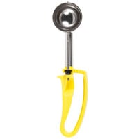 Vollrath 47375 Jacob's Pride #20 Yellow Extended Length Squeeze Handle Disher - 1.8 oz.